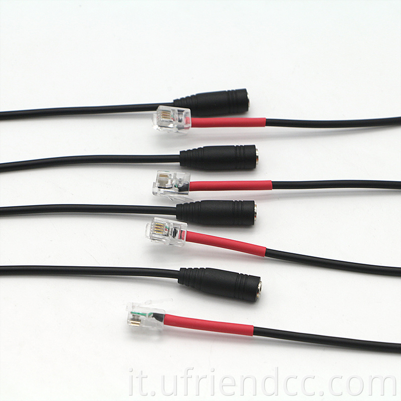 CONVERTER AFFATTOR AFFATTORE AFFACCHIO POSSIONE CTIA 3,5 mm alla FEMPLE RJ9/RJ10/RJ12 4P4C AFFERIO/PRESSIONE HAPPORTO PER LA MOSTRA PELLE OFFICI